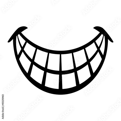 Happy Smile Cartoon Vector Icon