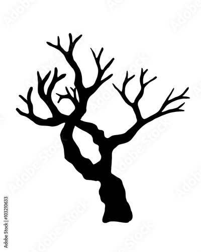 Tree vector isolated on white background.