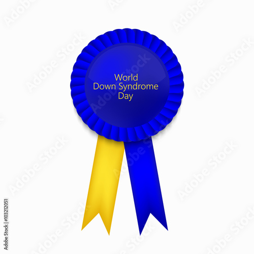 Vector world down syndrome day symbol on white 
