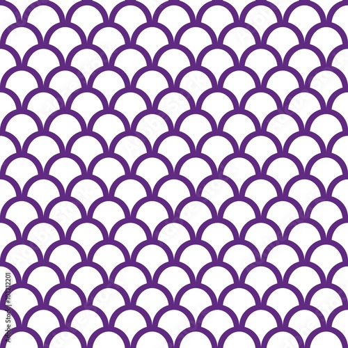 Purple Fish Scale Seamless Pattern