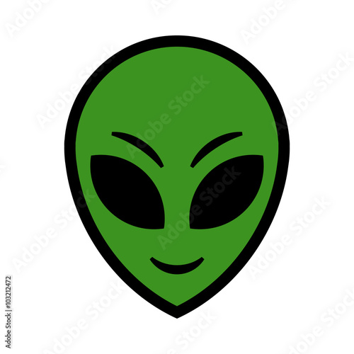 Alien Head Vector Icon