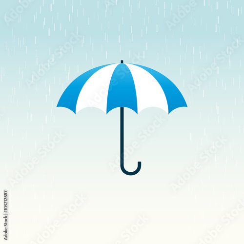 blue umbrella rain