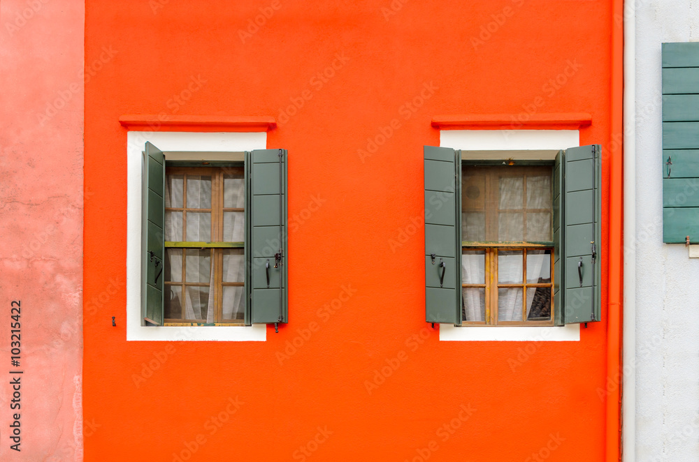 Beautiful window decorated with flowers in italy