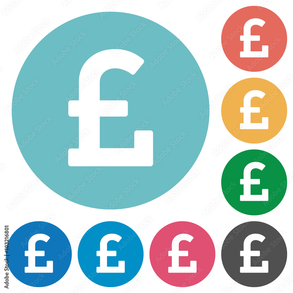 Flat pound sign icons