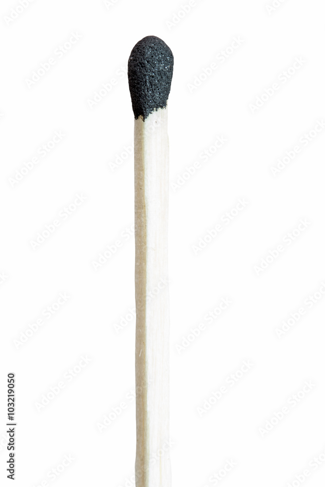 Match isolated on white background. Closeup shot. Match isolated on white background. Closeup shot.