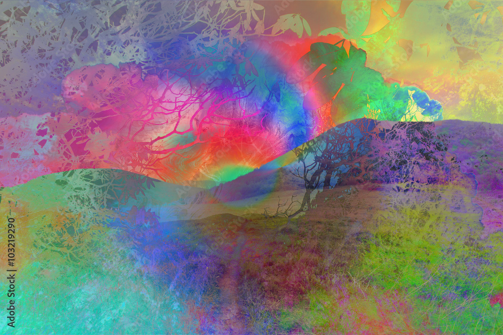 A dreamlike abstract psychedelic background image.