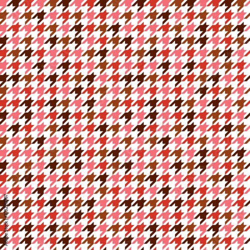Red Pied de Poule Seamless Pattern