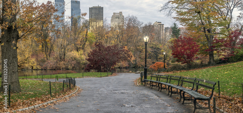 Canvastavla Central Park, New York City autumn