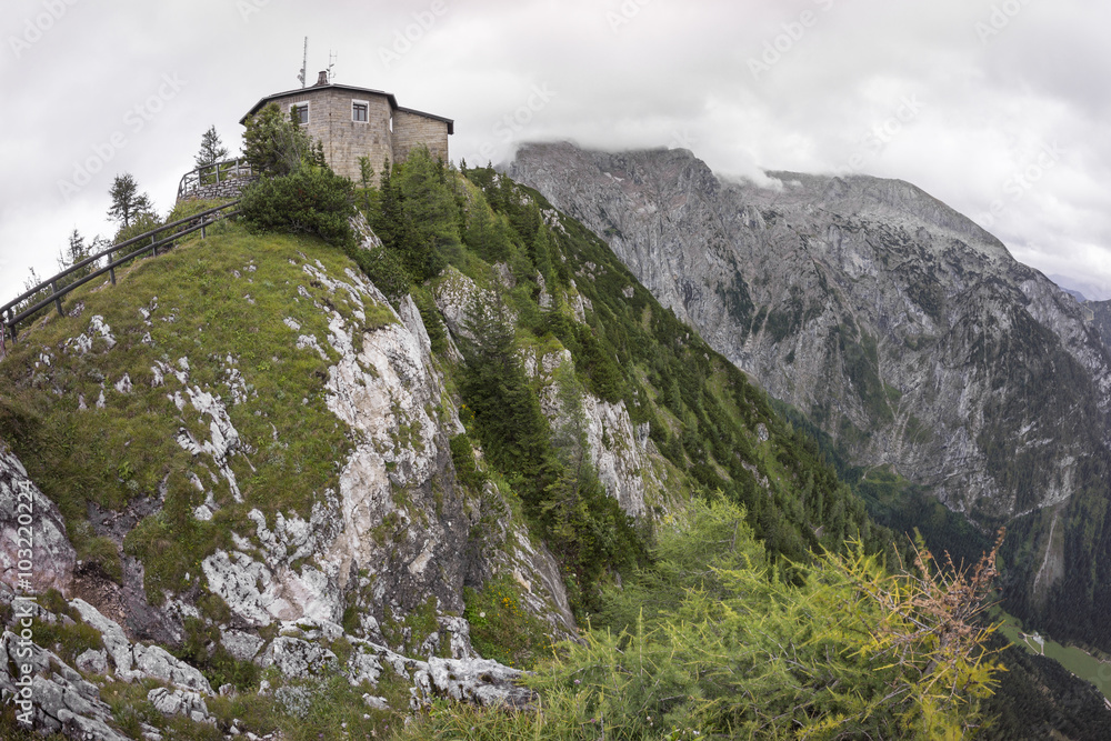 Fototapeta premium Eagle's Nest above the Obersalzberg near the town of Berchtesgaden. Bavaria. Germany.