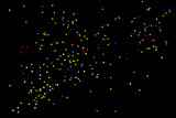 Stars concept isolated against a black background with colorful.