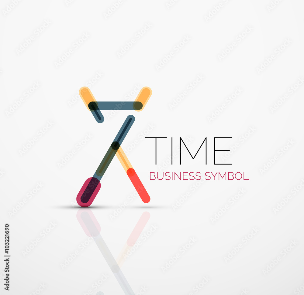 Vector abstract logo idea, time concept or clock business icon. Creative logotype design template Vector abstract logo idea, time concept or clock business icon. Creative logotype design template