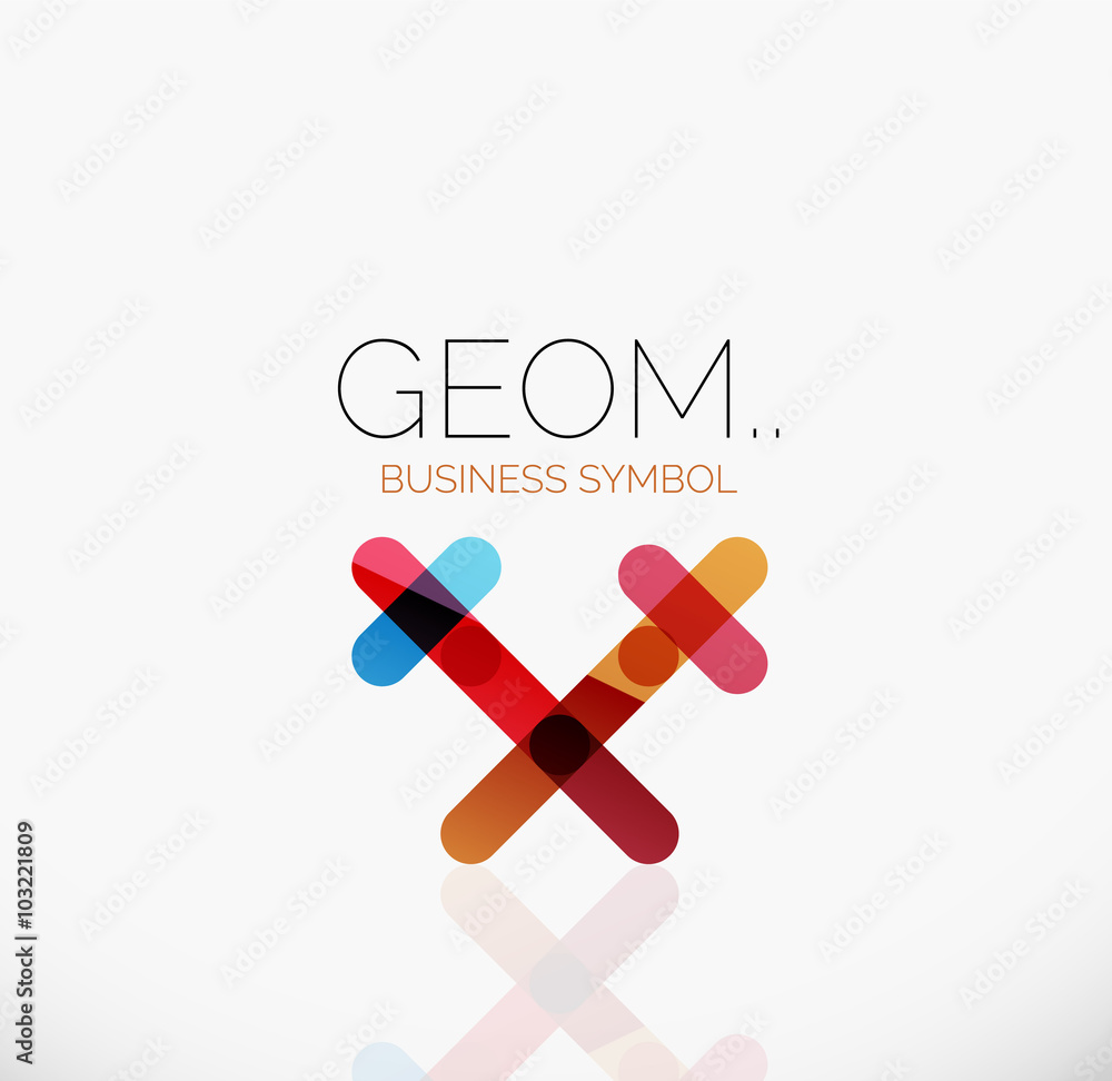 Logo, linear abstract geometric icon Logo, linear abstract geometric icon