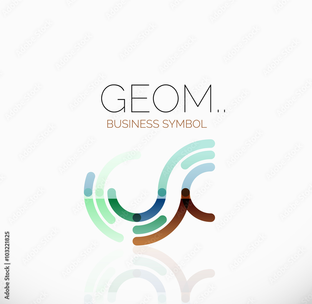 Logo, linear abstract geometric icon Logo, linear abstract geometric icon