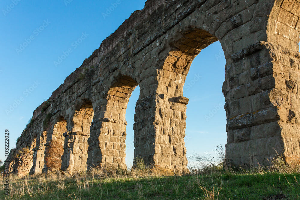 Ruins of Ancient Roman Aqueducts, Rome, Italy