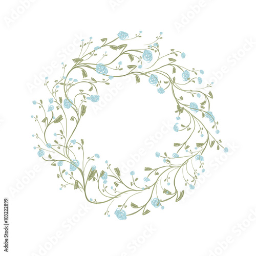Spring floral frame for your design