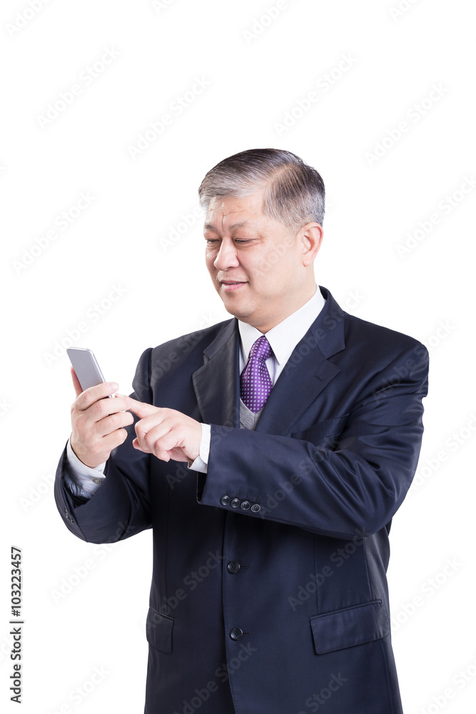 gesture and pose of old Asian businessman gesture and pose of old Asian businessman