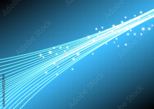 Vector of Technology abstract background with beam glowing line