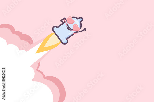 Rocket Condom Cartoon