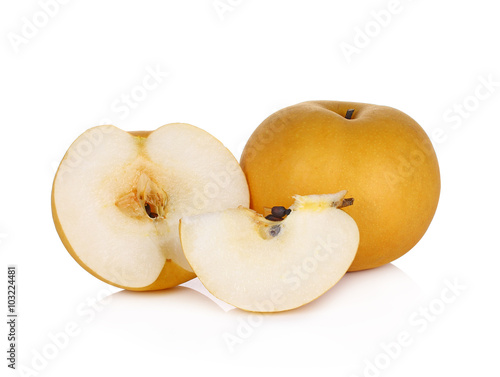 asian-pear fruit on white background