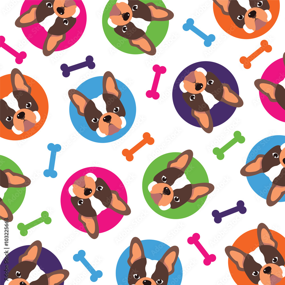 French bulldog pattern