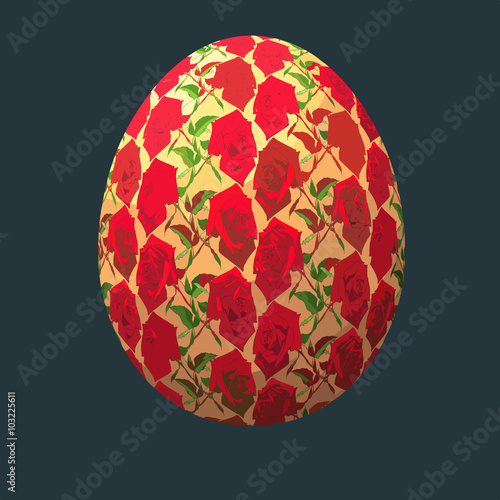 Яйцо в розах-2