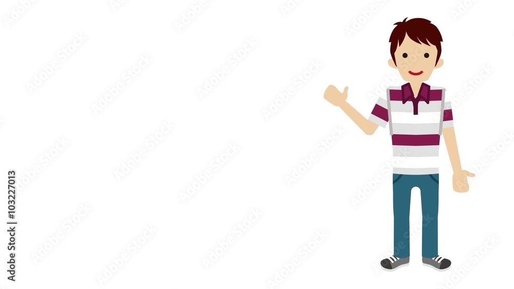 Explaining Male Student -Loop-ready File -Alpha channel Explaining Male Student -Loop-ready File -Alpha channel