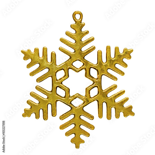 Toy snowflake - isolated on white background