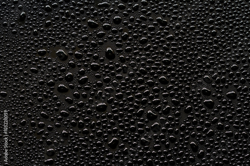 water drops on black