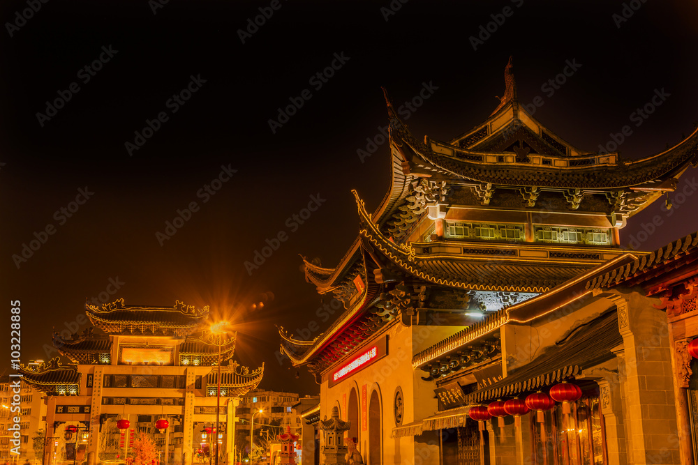 Entrance Gate Buddhist Nanchang Temple Pagoda Wuxi Jiangsu China