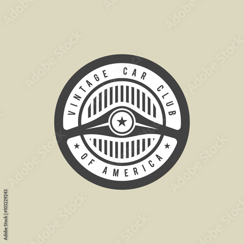 Vintage car club labels