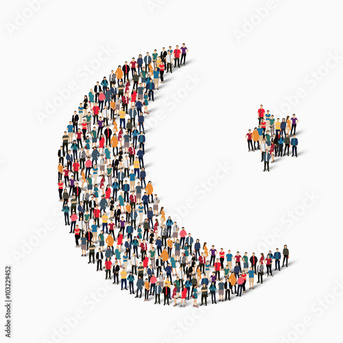 group  people  shape  islam moon