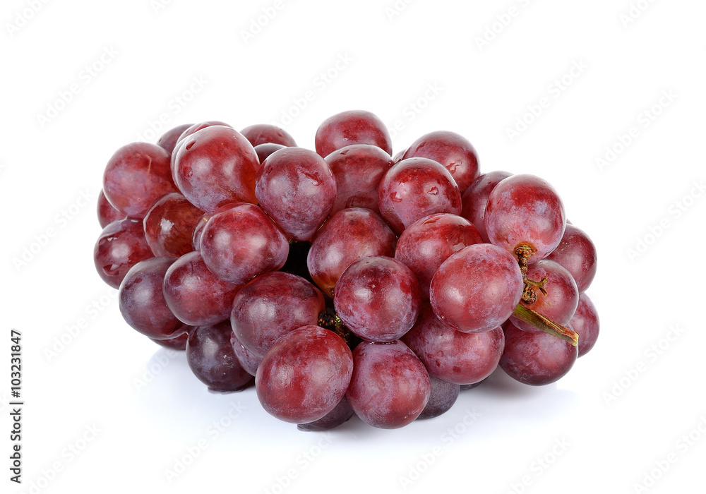 Fototapeta premium Red grape isolated on the white background