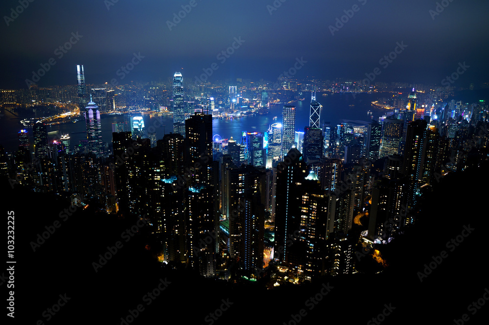 Fototapeta premium 香港の夜景/Hong Kong/Victoria Peak