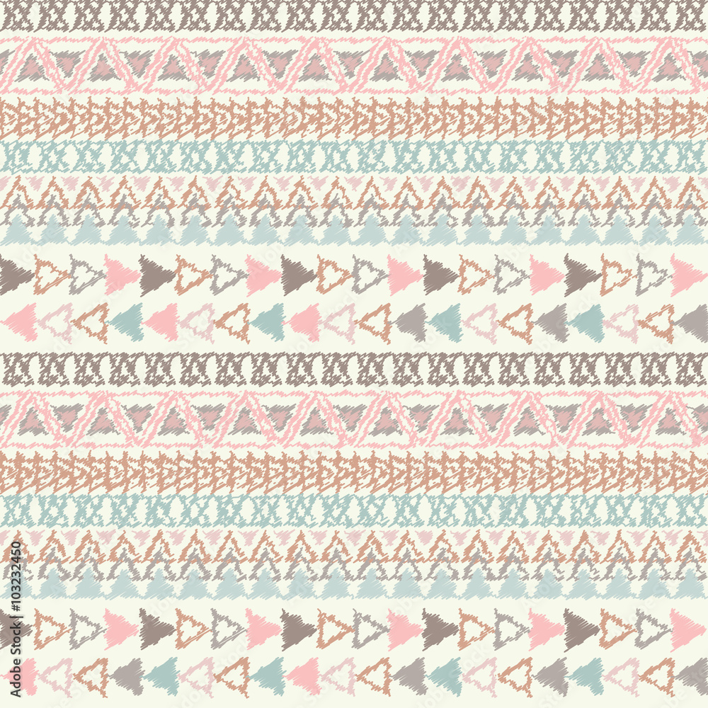 Fototapeta Ethnic boho seamless pattern. Print. Repeating background. Print. Cloth design, wallpaper.