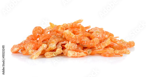 Dried shirmp isolated on the white background
