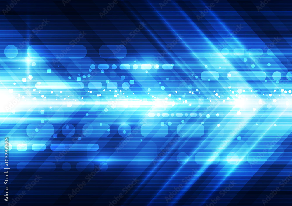 Obraz premium Abstract futuristic speed technology background. Illustration Vector