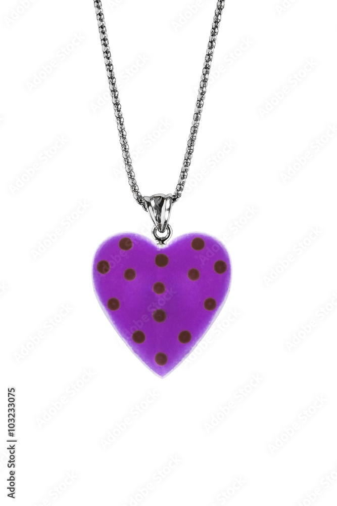 Heart pendant isolated Heart pendant isolated