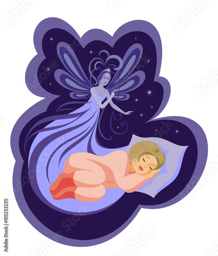 the fairy and the sleeping child
ночная фея охраняет сон спящего ребенка