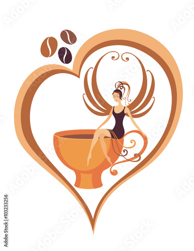 coffee and fairy
маленькая фея сидит на краю кофейной чашки