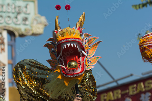 Chienese dragon during the 117th Golden Dragon Parade