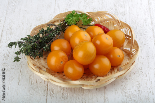 Yellow cherry tomato