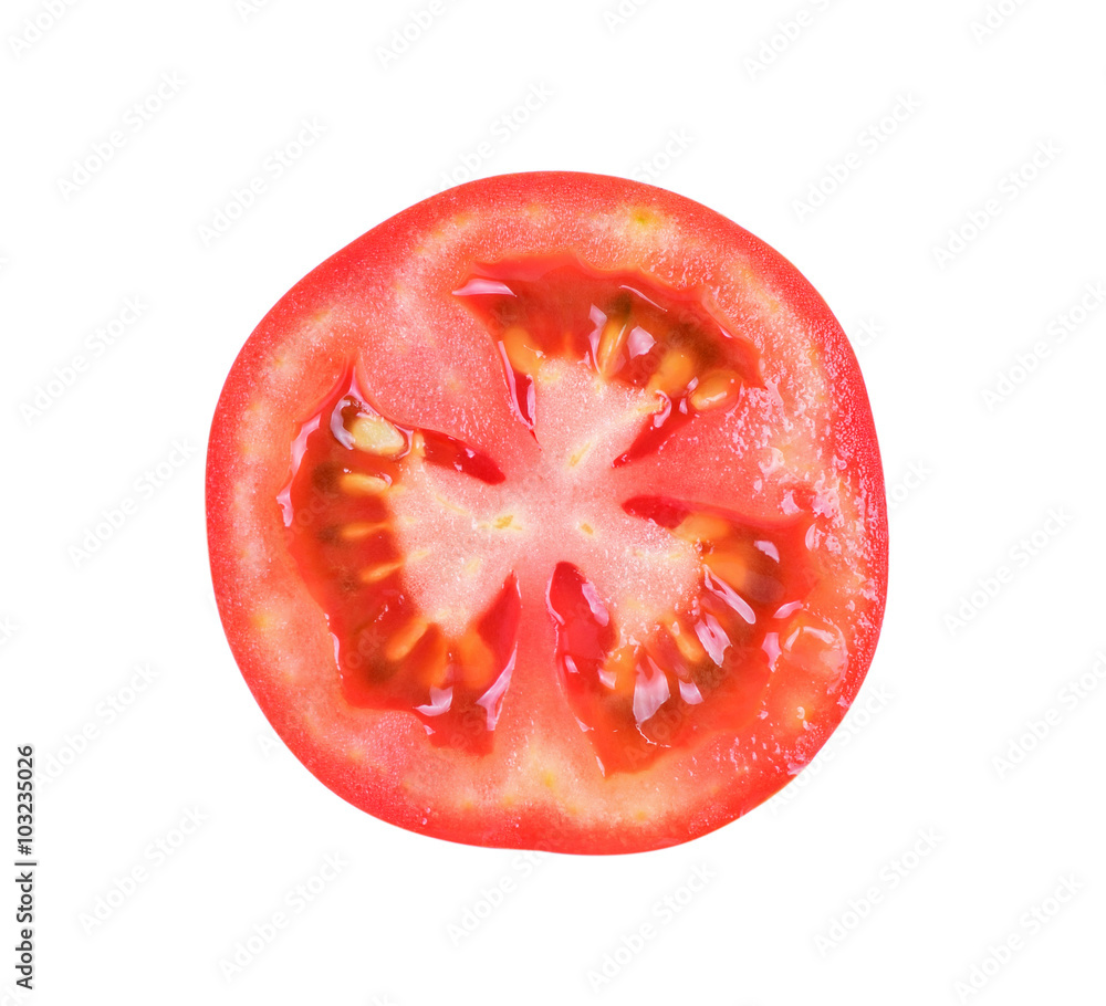 Tomato slice isolated on white background Tomato slice isolated on white background