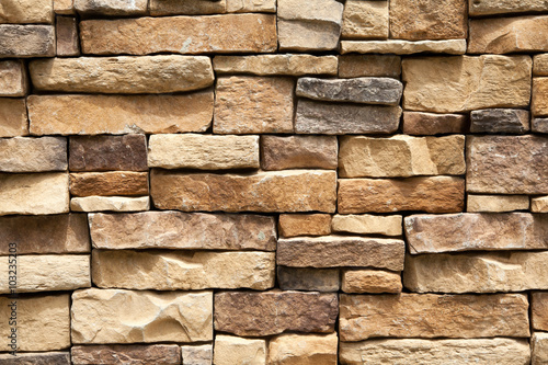 Modern stone wall of outdoor interior