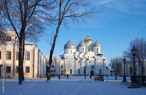 VELIKY NOVGOROD, RUSSIA - January, 2016: The cathedral of St. So