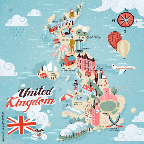 United Kingdom travel map