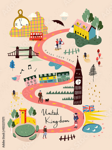 United Kingdom travel map
