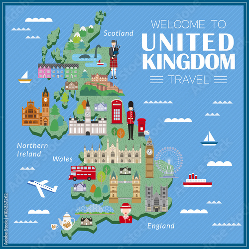 United Kingdom travel map