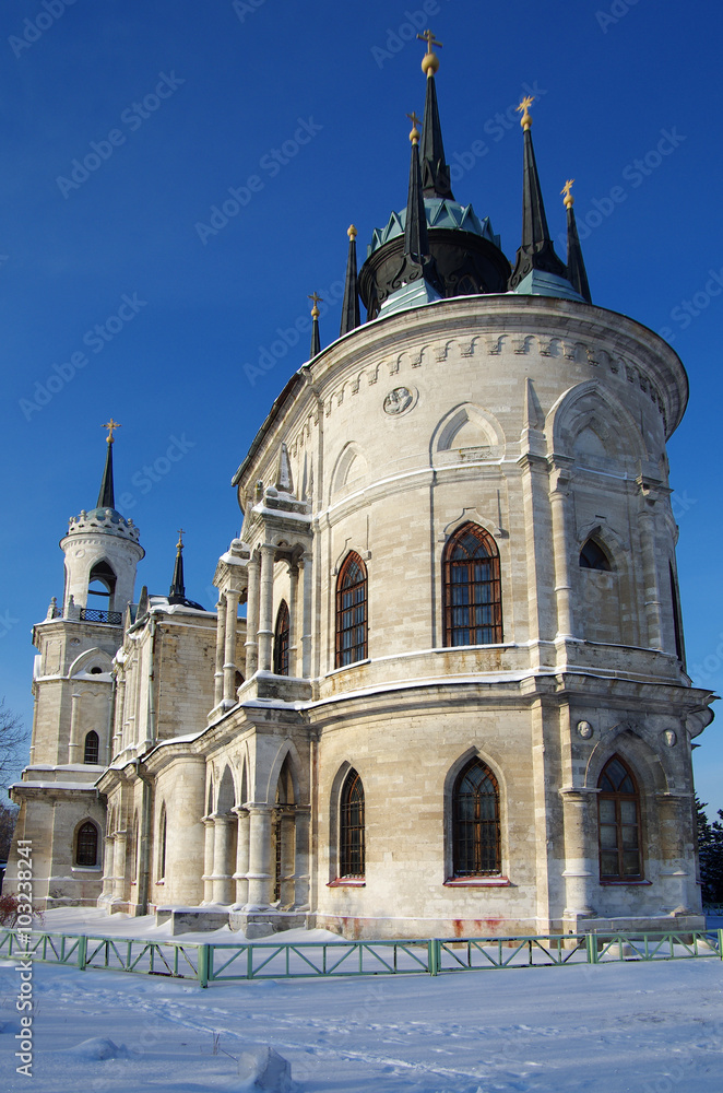 BYKOVO, MOSCOW REGION, RUSSIA - January, 2016: Church of Vladimi