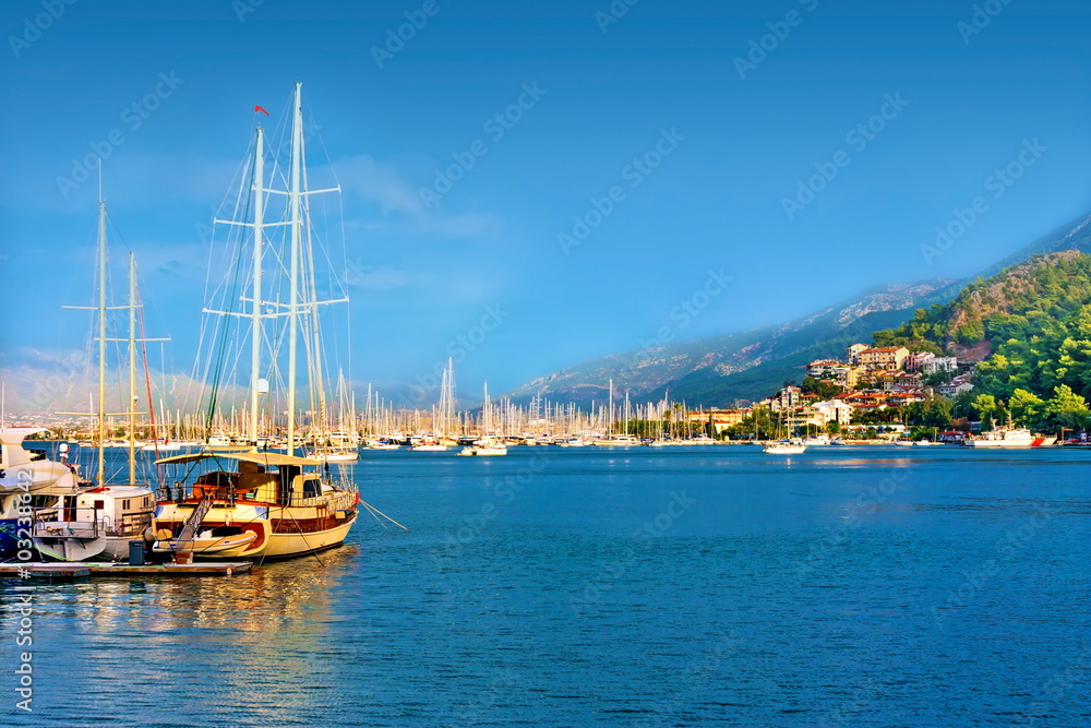 Sailing yachts in Fethiye Turkey
