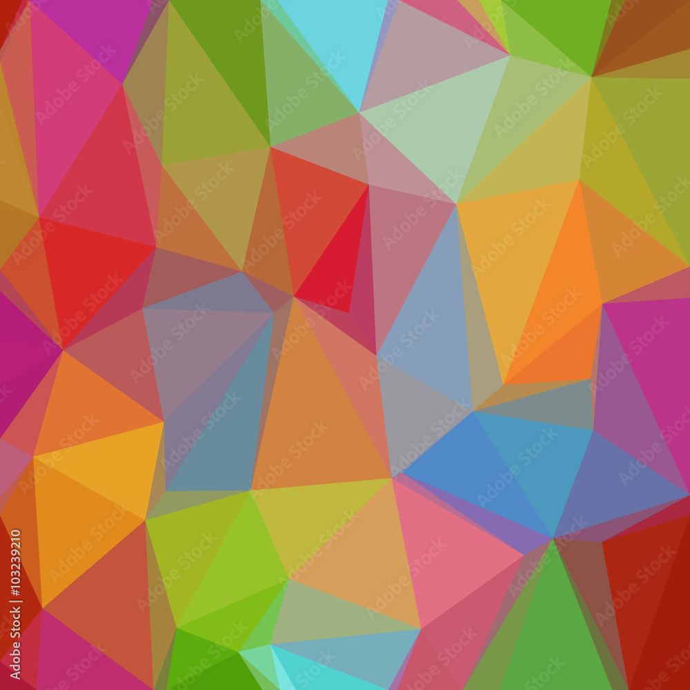 Fototapeta premium Abstract Background, Colorful Low Poly Design. Vector